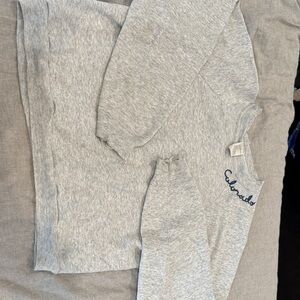 Gray Sweatshirt with Colorado Embroidered